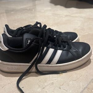 Adidas Black and Cream Sneakers